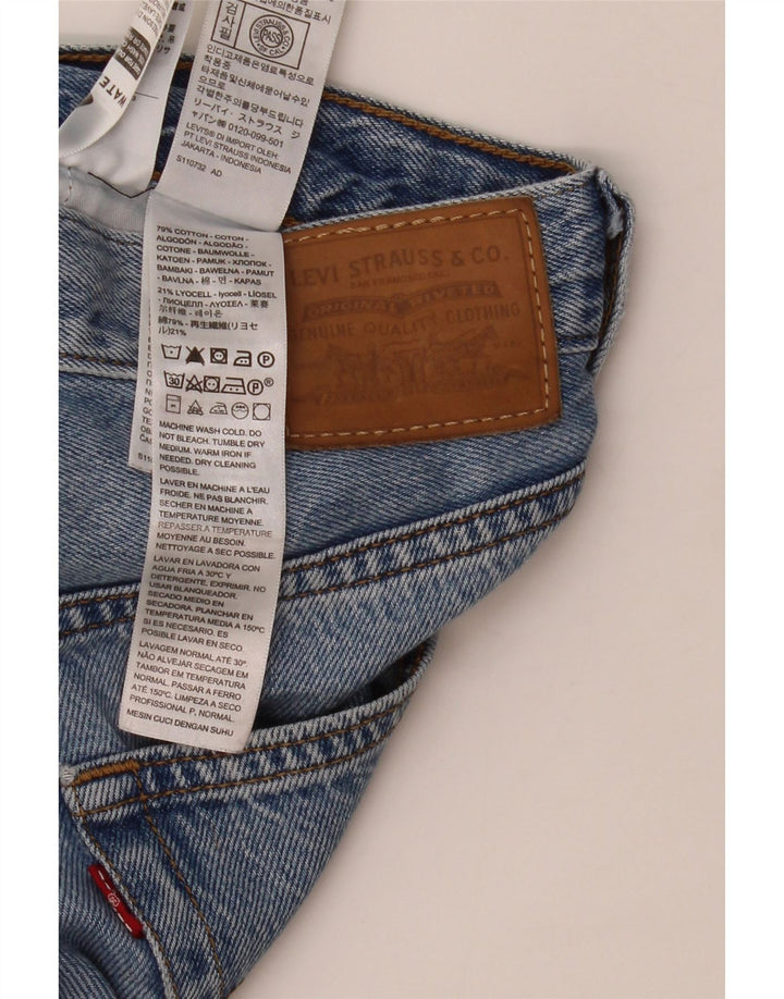Damskie jeansy LEVI'S Ribcage Straight W27 L27 Niebieskie bawełniane
