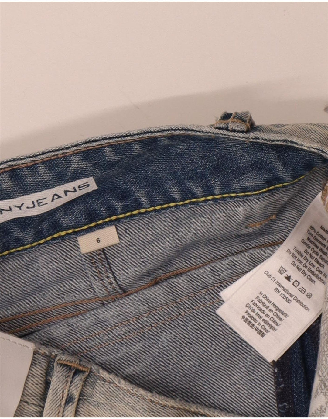 Damskie spodenki jeansowe Dkny US 6 Medium W32, niebieska bawełna