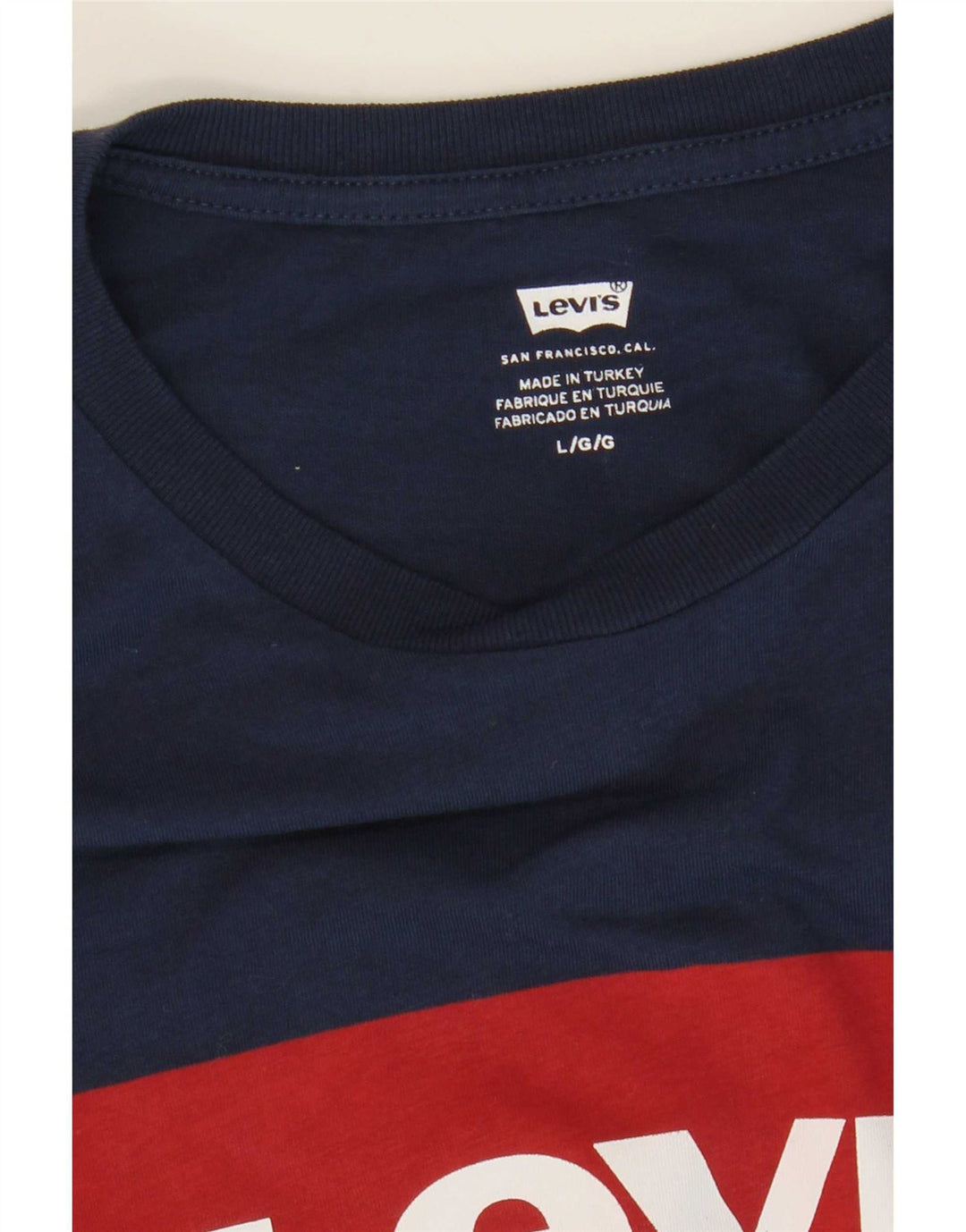 Męski T-shirt z grafiką Levi's, duży, granatowy