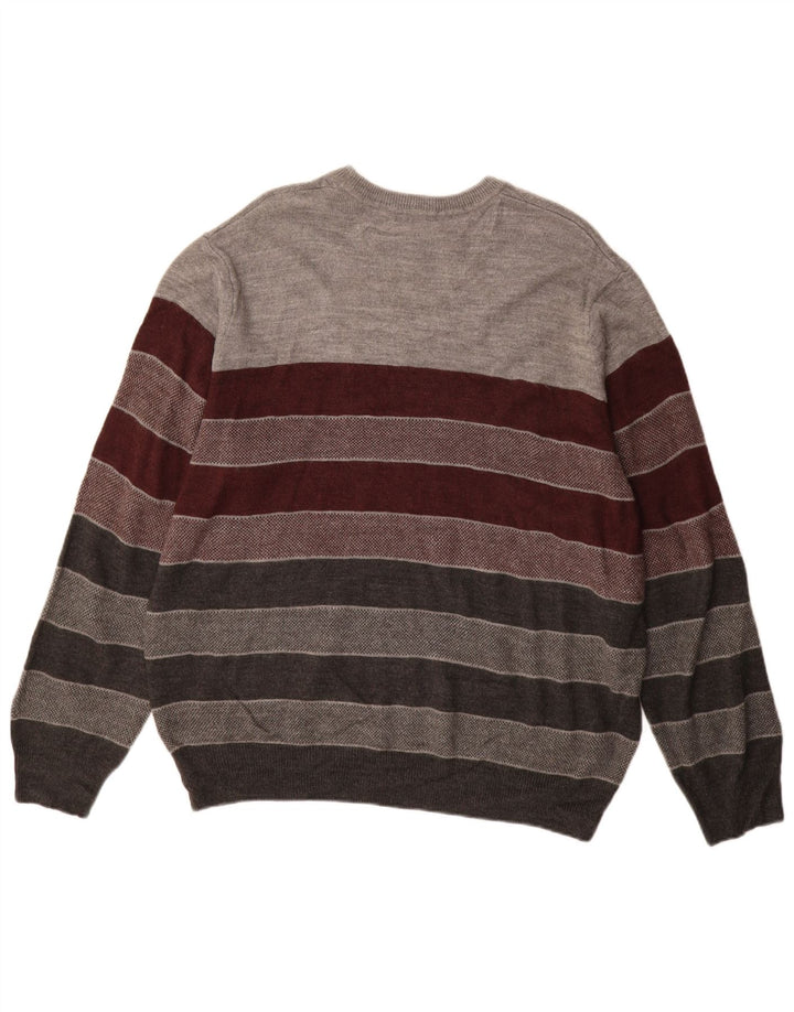 Męski sweter z wycięciem pod szyją Dockers XL, wielobarwne, akrylowe paski