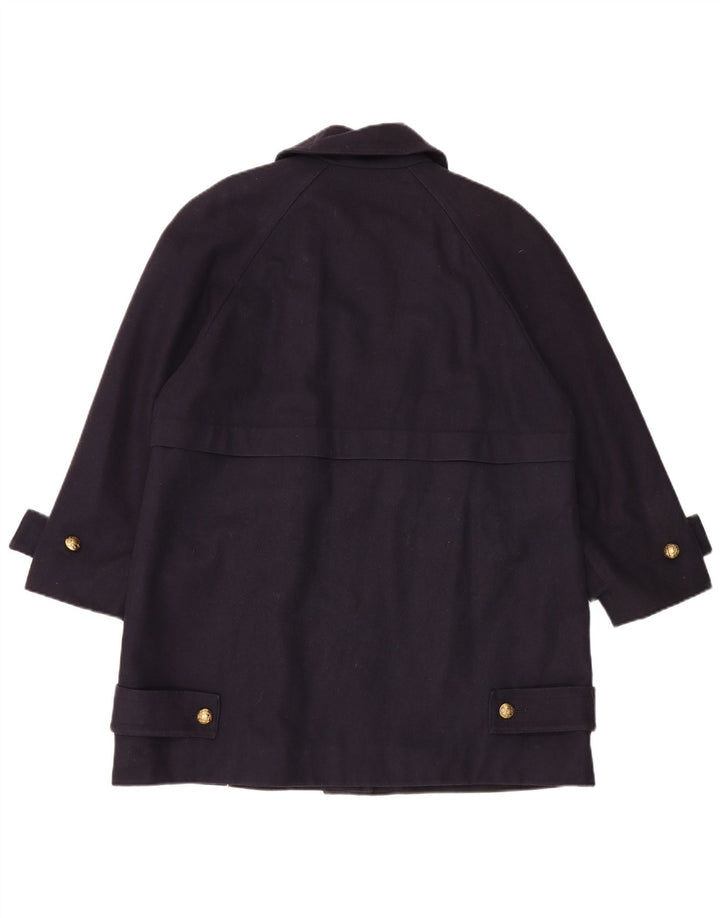 Damski płaszcz oversize Aquascutum UK 16, duży, granatowy, wełniany