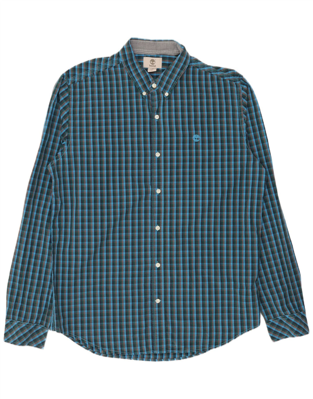 TIMBERLAND Męska koszula slim fit, duża, niebieska, bawełniana krata