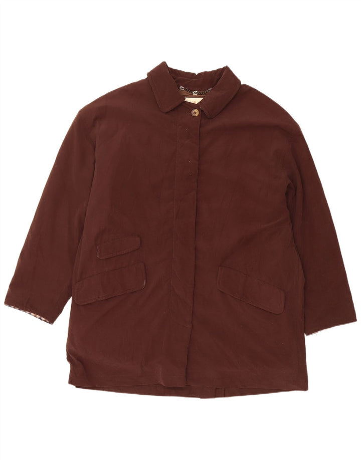 Damski płaszcz oversize Aquascutum Gore-Tex UK 14, średni brązowy poliester