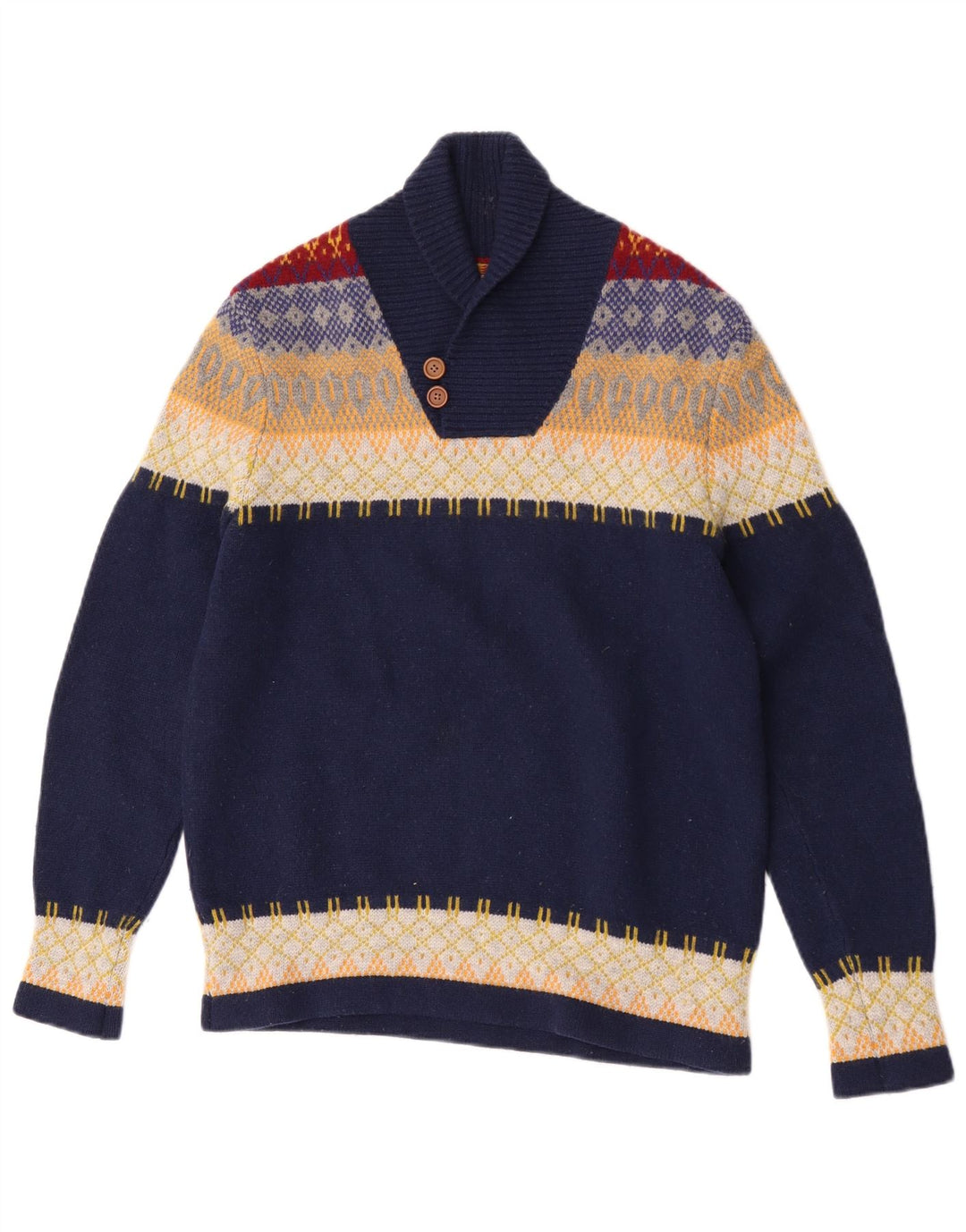 Męski sweter Levi's z szalowym dekoltem, średni granat, blok kolorów