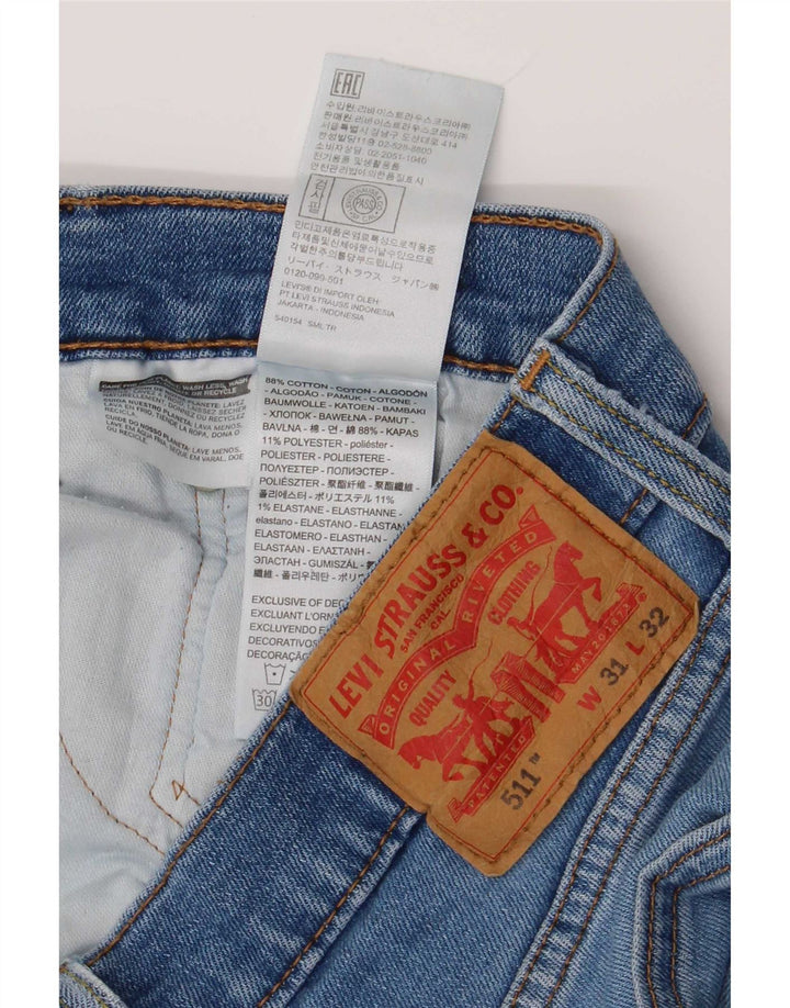 Męskie jeansy Levi's 511 Slim W31 L32 Niebieskie bawełniane
