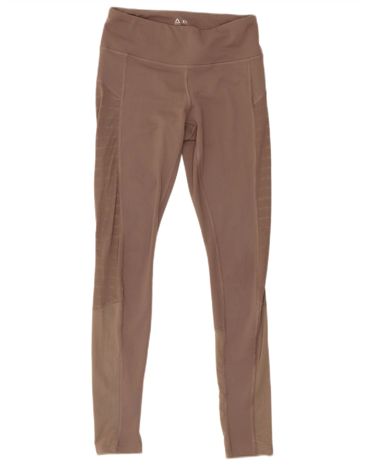 Legginsy Damskie Reebok UK 4/6 XS Beżowe