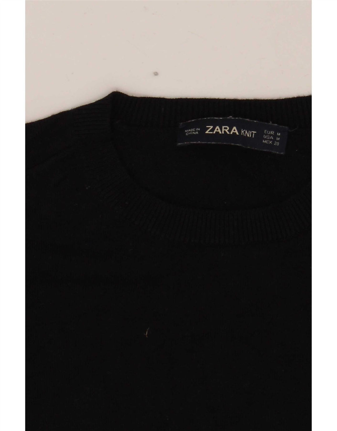 Sweter damski Zara z okrągłym dekoltem UK 12, średni czarny