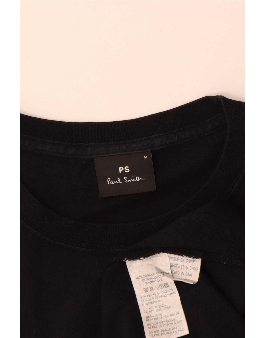 T-shirt męski Paul Smith, średni czarny, bawełniany