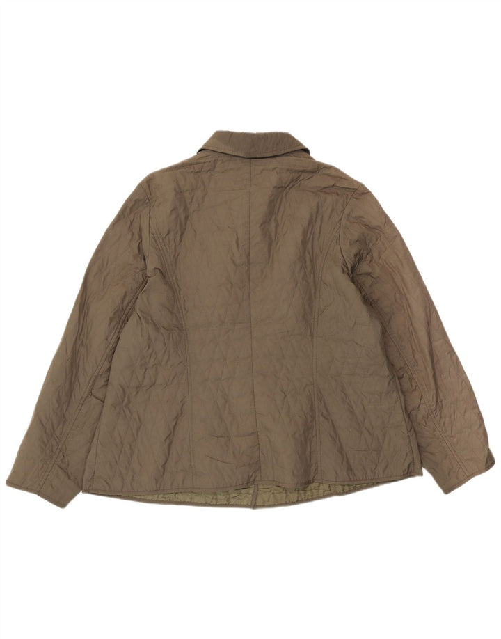 Marks & Spencer Damska pikowana kurtka UK 22 3XL Zielony poliester