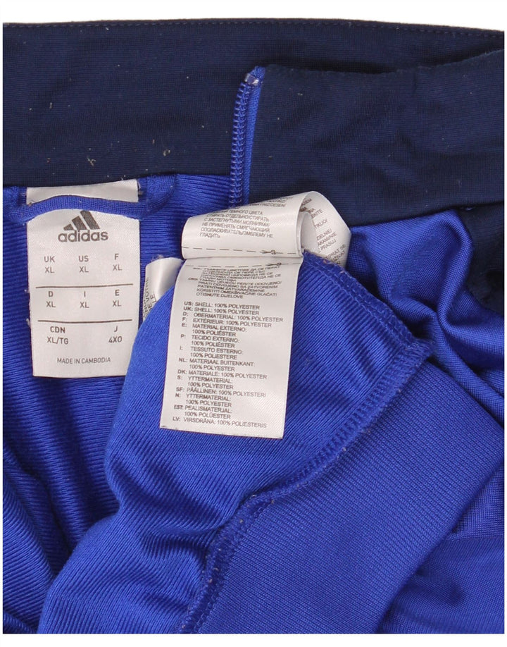 Adidas Męska bluza dresowa XL Niebieski poliester z blokami kolorów