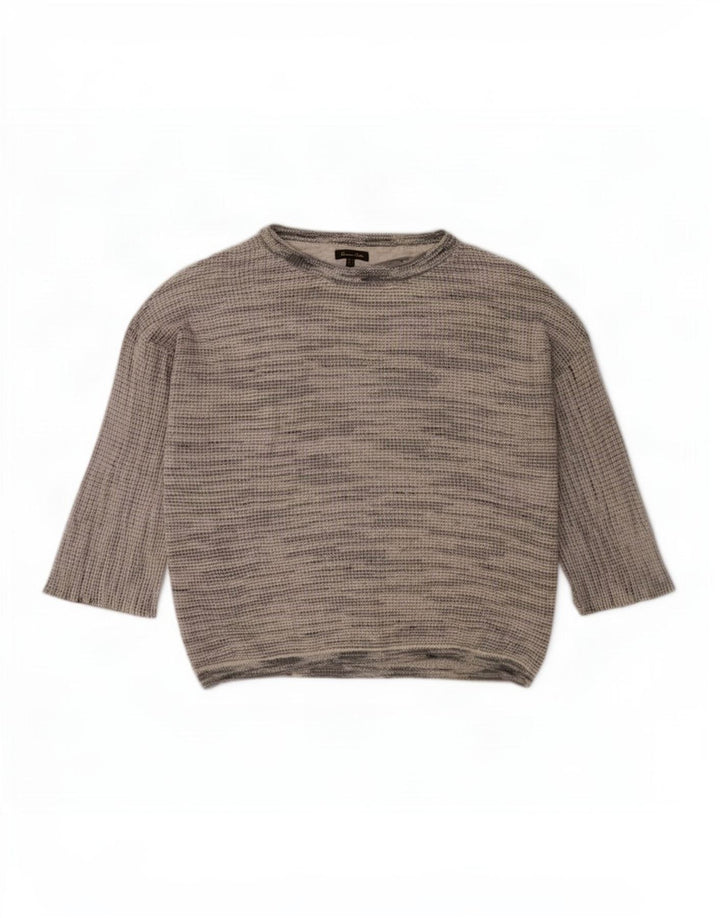 Damski top oversize Massimo Dutti z rękawem 3/4 UK 10, mały, szary nakrapiany