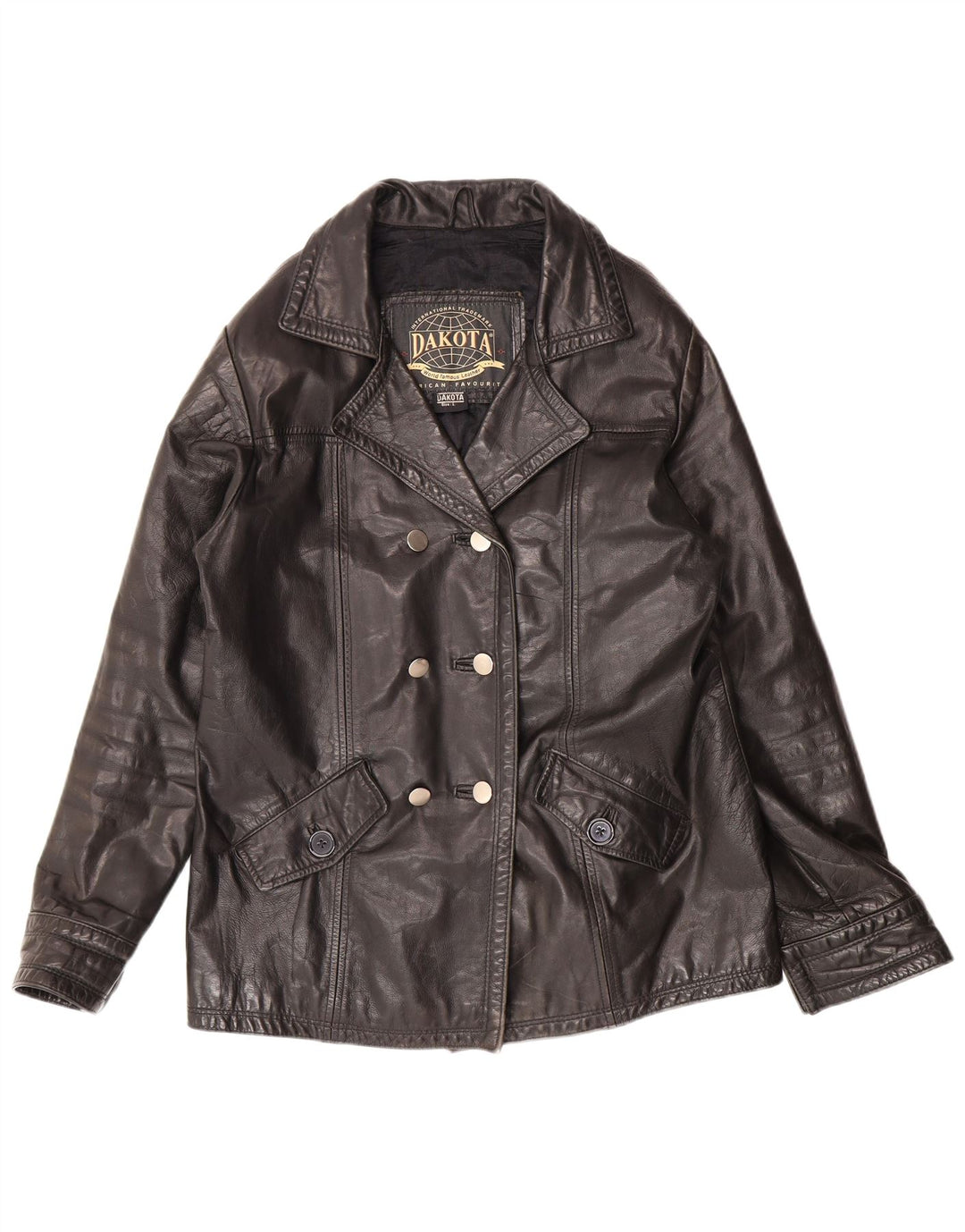 Damska kurtka skórzana DAKOTA UK 16, duża, czarna, skórzana, klasyczna