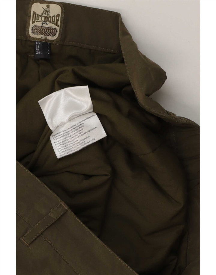 Męskie spodnie wiatrówki TCM Straight Cargo, duże W36 L30 Khaki, poliester