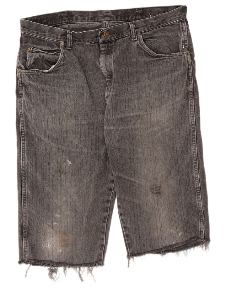 Męskie spodenki jeansowe WRANGLER W38 XL, szara bawełna