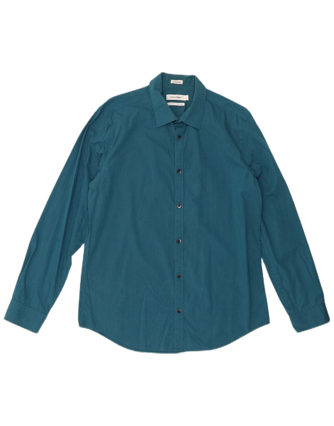 Koszula męska CALVIN KLEIN, bawełniana w średnie niebieskie prążki