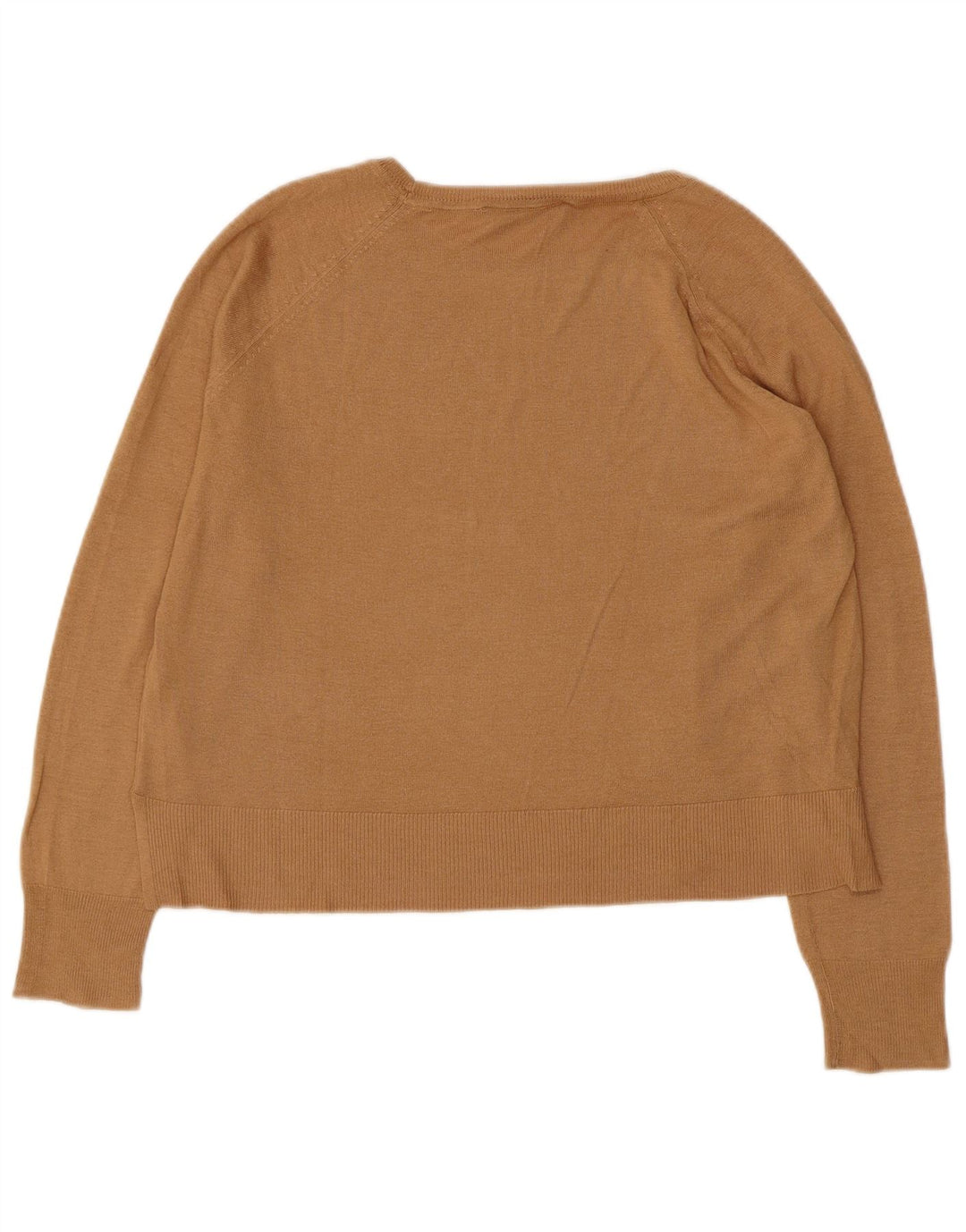Damski sweter ZARA Crop Oversize z dekoltem w łódkę UK 10 Small Brown