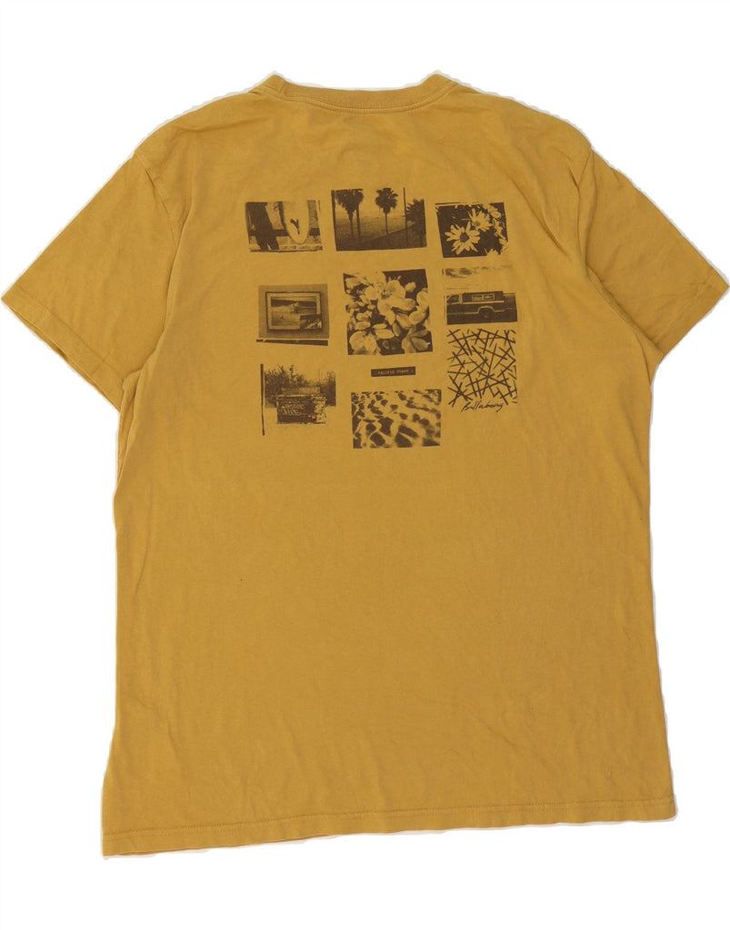 BILLABONG Mens Graphic T-Shirt Top Small Yellow Cotton Vintage Billabong and Second-Hand Billabong from Messina Hembry 