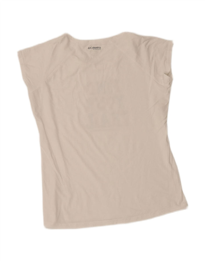 COLUMBIA Womens Titanium Graphic T-Shirt Top UK 14 Medium White