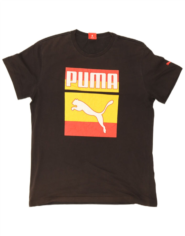 Męski T-shirt z grafiką Puma, duży, czarny