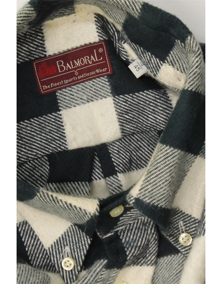 Męska koszula flanelowa Balmoral, rozmiar 45 18 2XL, zielona kratka