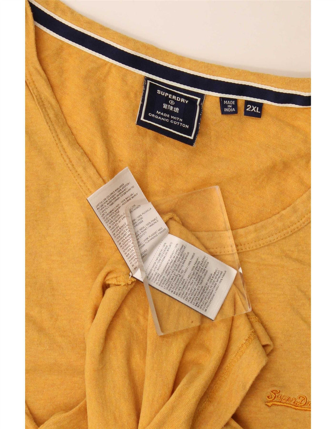 Męska kamizelka Superdry 2XL, żółta, bawełniana