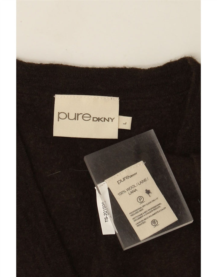 Sweter męski Dkny, duży, brązowy, wełniany