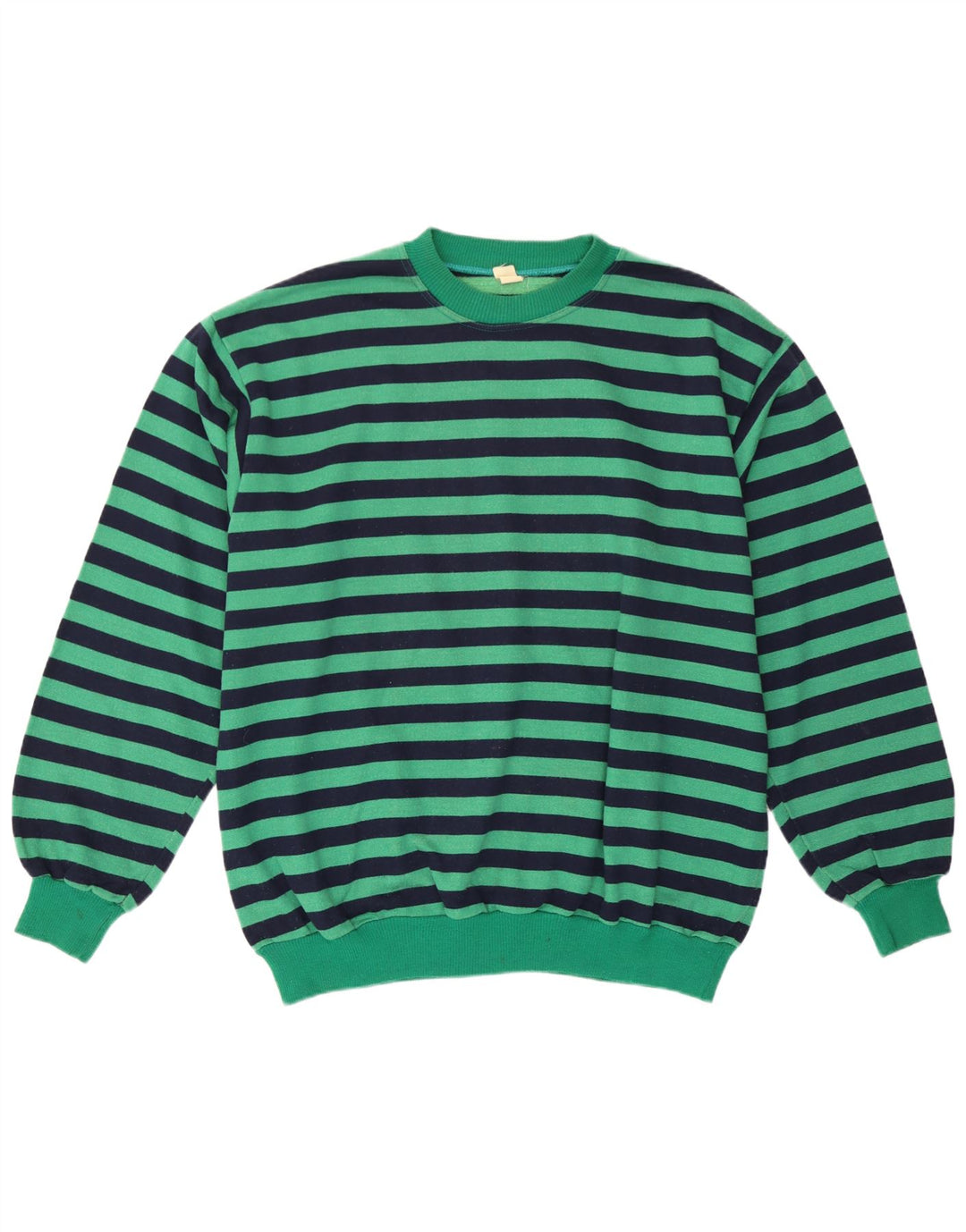 Bluza męska w stylu vintage, duża, bawełniana w zielone paski