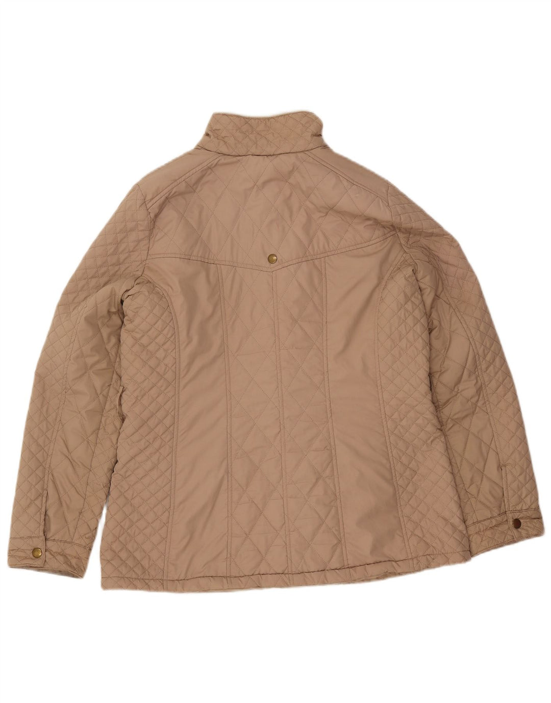 Damska pikowana kurtka Wallis Petite UK 14, duża, beżowa, poliester