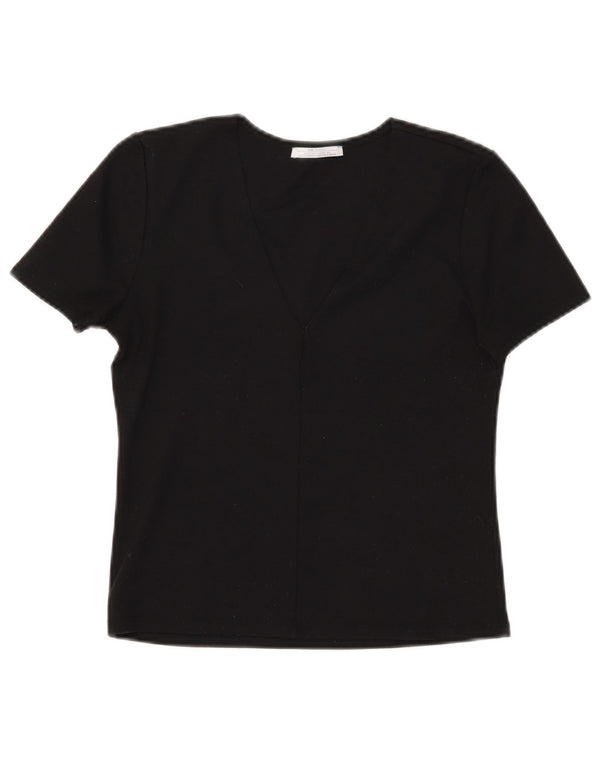 Damski T-shirt Zara Trafaluc Crop Top UK 14 Średni Czarny
