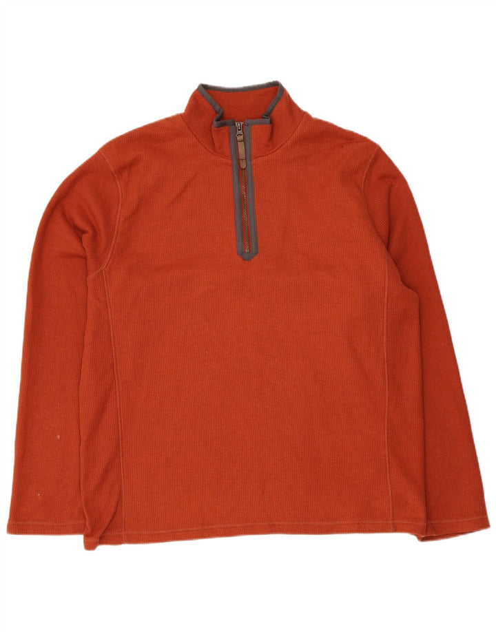 Męski sweter z zamkiem błyskawicznym Mountain Warehouse, średni brązowy poliester