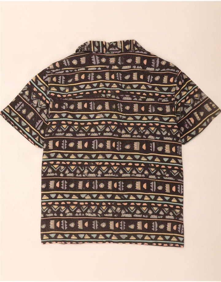 Męska koszula z krótkim rękawem Pull & Bear XL, czarna, geometryczna