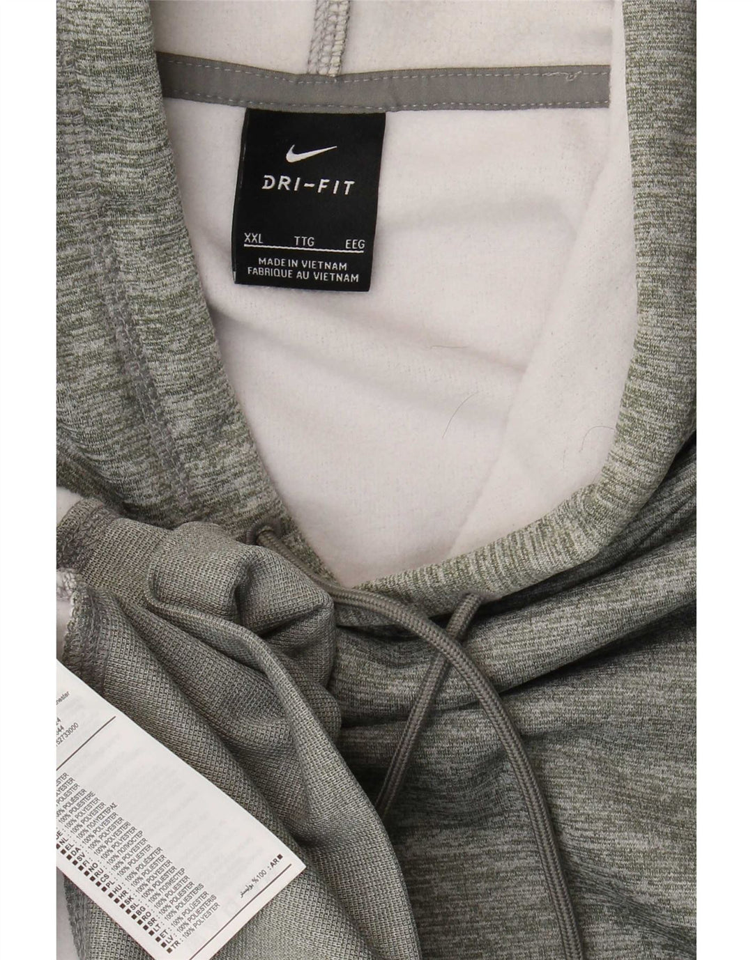 Męski sweter z kapturem Nike Dri Fit 2XL, zielony, nakrapiany poliester
