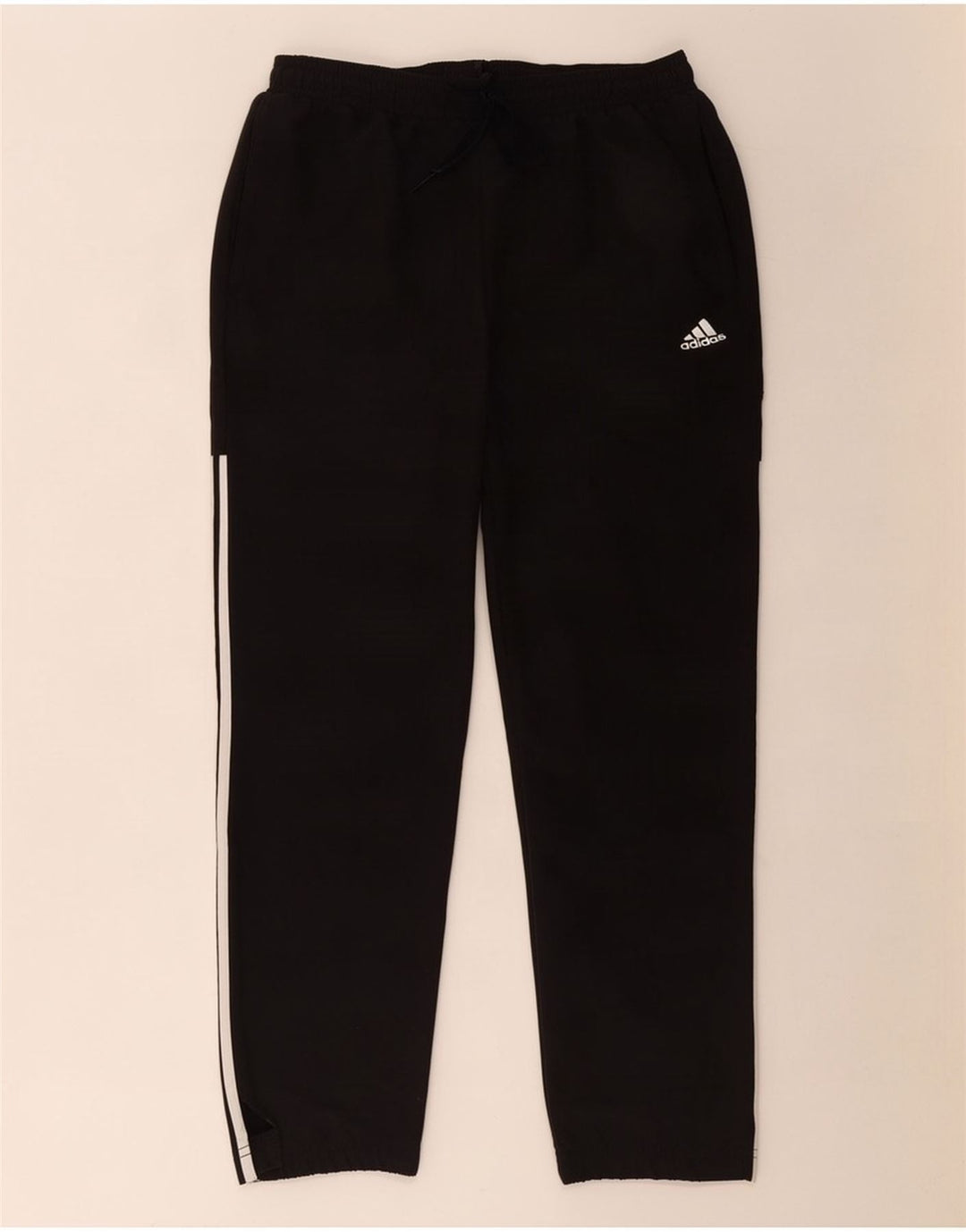 Męskie spodnie dresowe Adidas, duże, czarne, poliestrowe