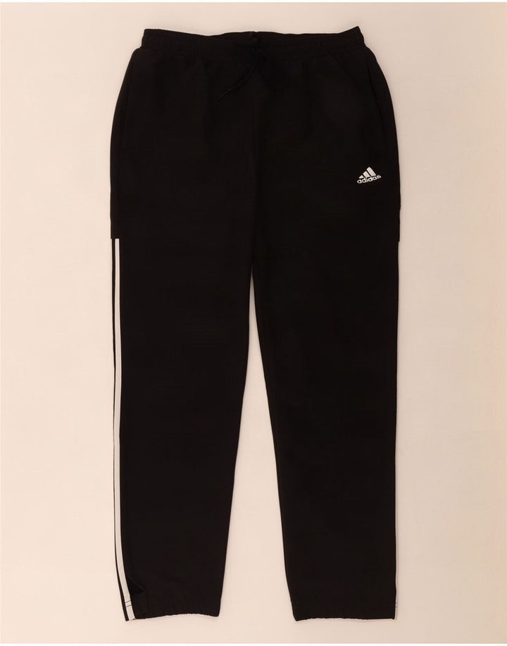 Męskie spodnie dresowe Adidas, duże, czarne, poliestrowe