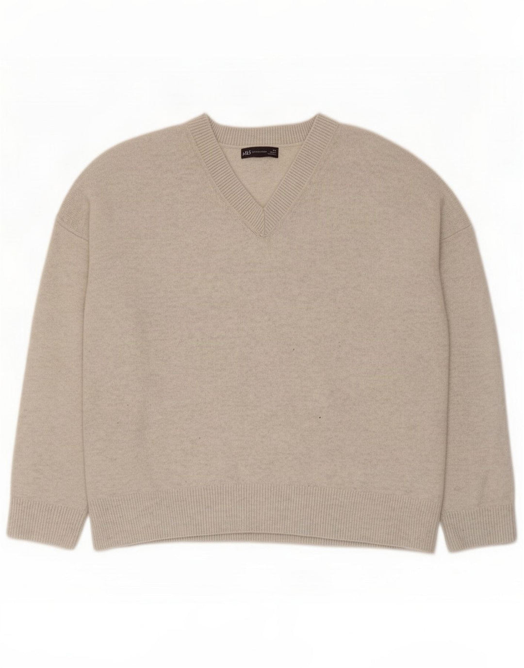Marks & Spencer Męski sweter z dekoltem w kształcie litery V, XL, szary, poliester