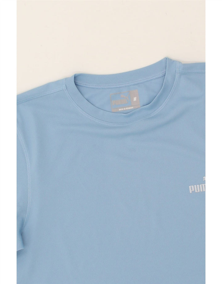 PUMA Mens T-Shirt Top Medium Blue Vintage Puma and Second-Hand Puma from Messina Hembry 