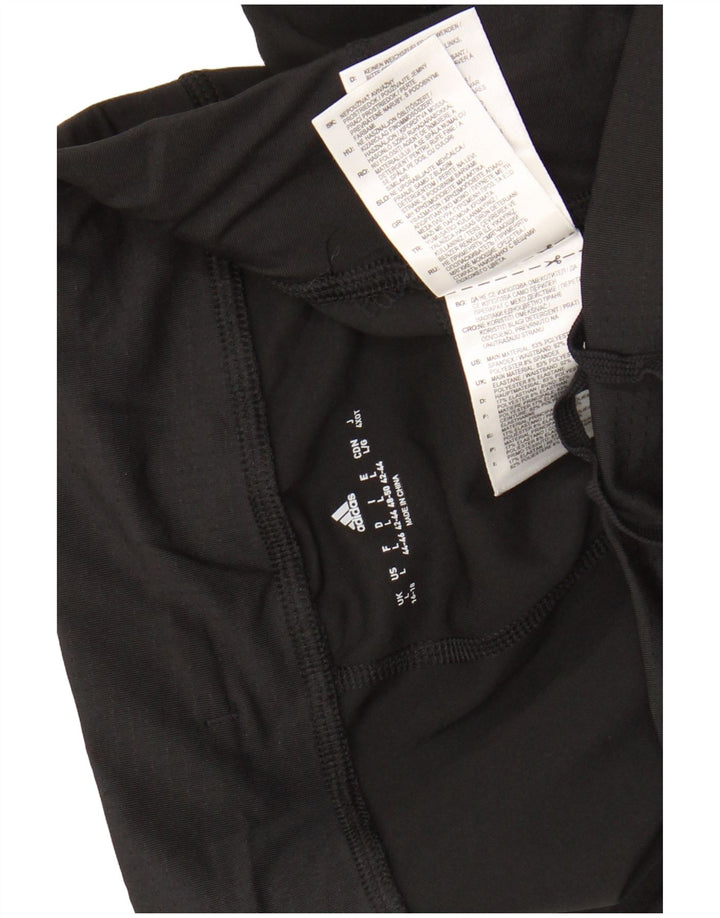 Damskie spodnie dresowe ADIDAS Capri UK 16/18, duże, czarne, poliestrowe