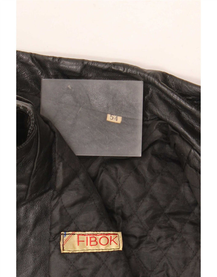 Fibok Męska Kurtka Skórzana IT 54 2XL Czarna