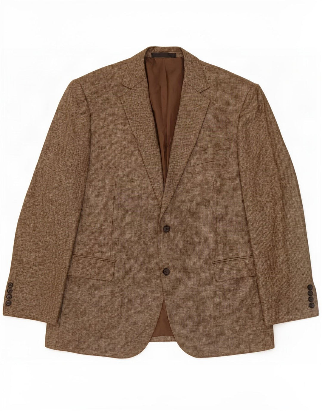 Marks & Spencer Męska marynarka zapinana na 2 guziki, UK 44 XL, brązowy poliester