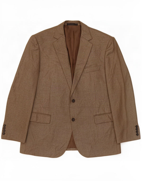 Marks & Spencer Męska marynarka zapinana na 2 guziki, UK 44 XL, brązowy poliester