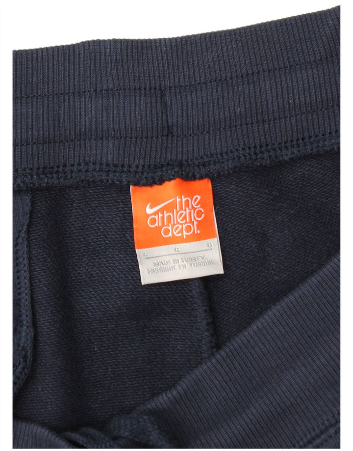 Damskie spodnie dresowe Nike, duże, granatowe, bawełniane