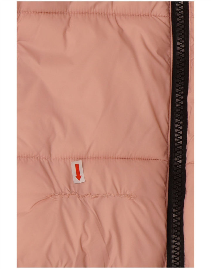 Damska kurtka oversize Dkny z wyściełaną grafiką UK 16, duża, różowa, z blokami kolorów