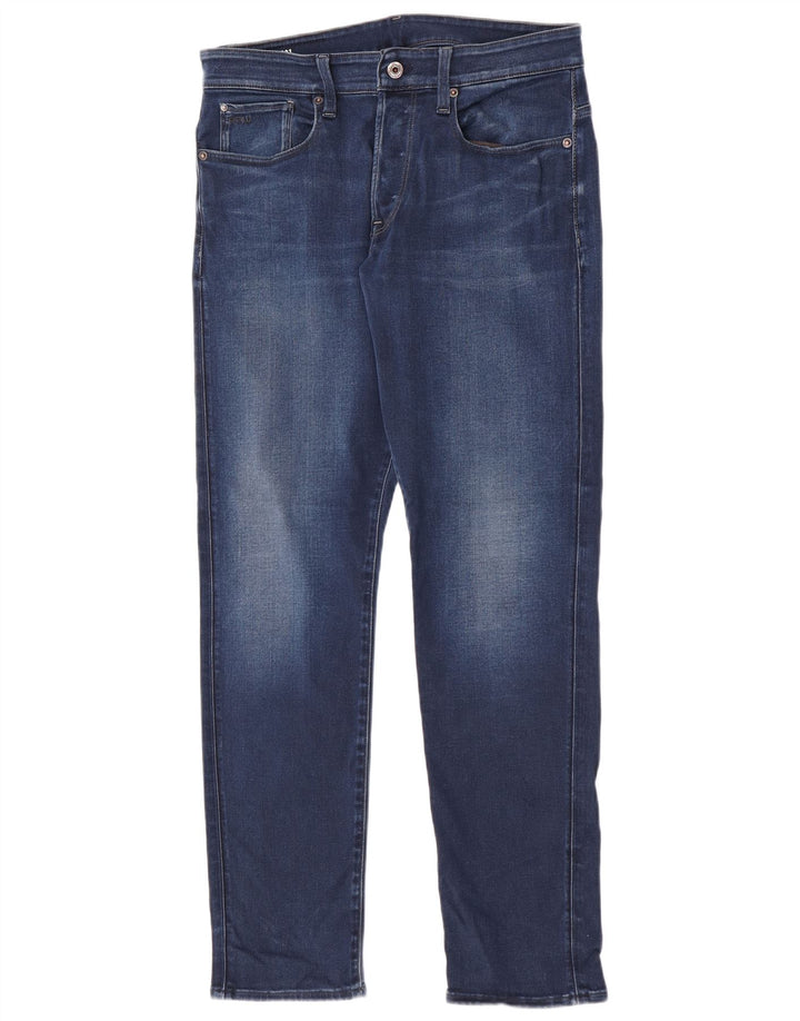 G-Star Męskie 3301 Slim Jeans W31 L32 Niebieska bawełna