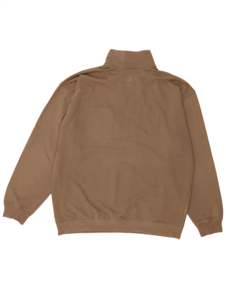 Bluza męska Adidas z zamkiem błyskawicznym, duża, brązowa