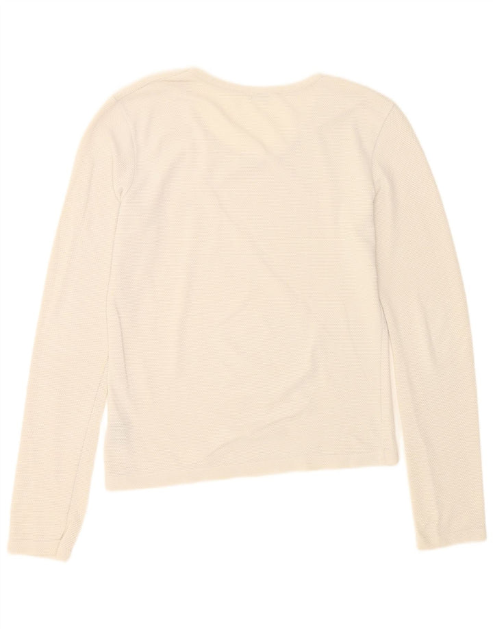 Guess Top damski z długim rękawem UK 14, duży, biały