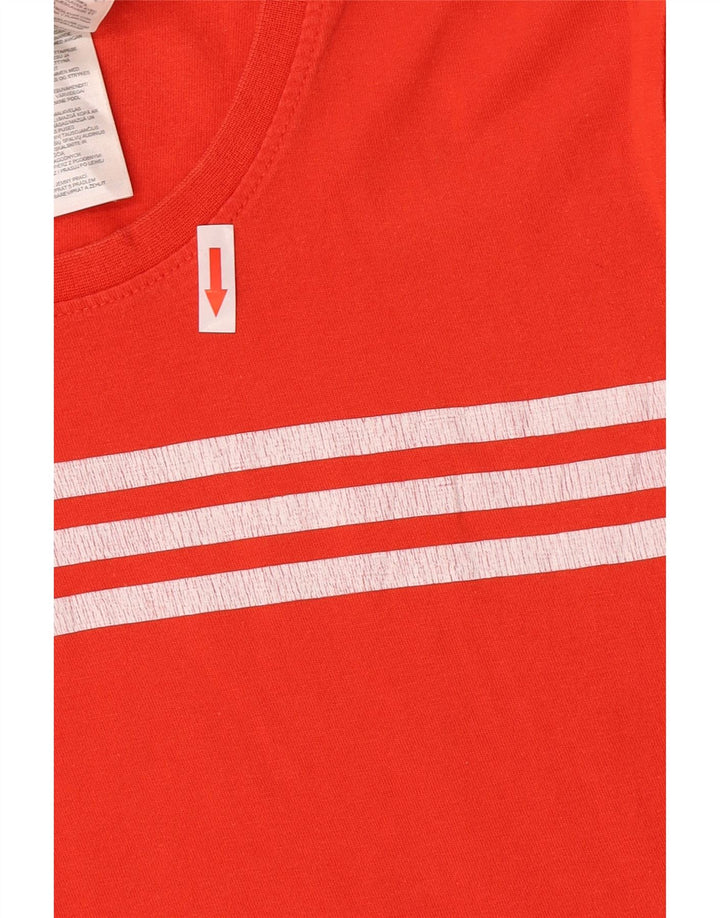 Męska koszulka z grafiką Adidas, średnia, czerwona bawełna