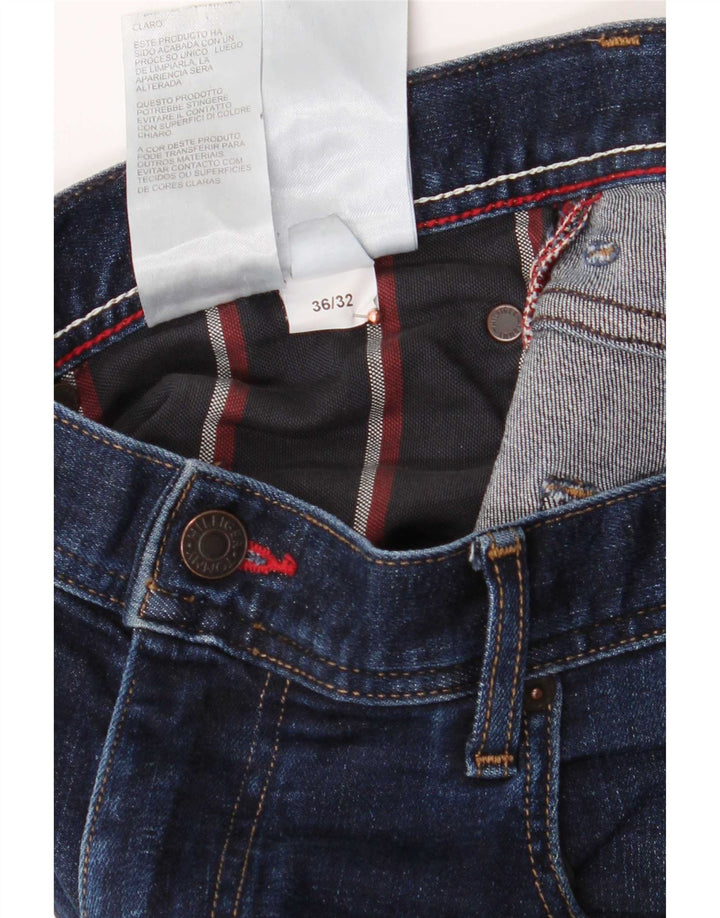 Męskie jeansy slim fit Tommy Hilfiger W36 L32 Granatowa bawełna