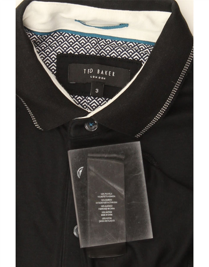 Męska koszulka polo Ted Baker, rozmiar 3, średnia czarna, bawełniana