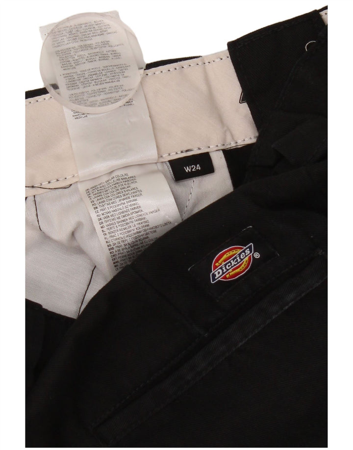 Damskie spodnie chino Dickies z szeroką nogawką W24 L30 Czarny poliester