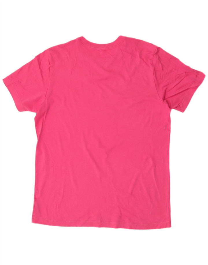 Męski T-shirt z grafiką NIKE, duży, różowy, bawełniany